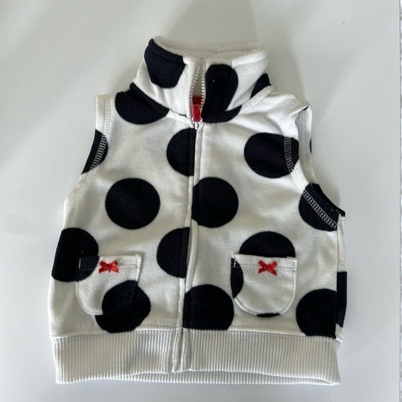 Fleece circle print baby vest - Picture 1 of 3